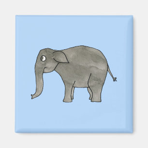 Imã Elefante Asiático, em azul claro.