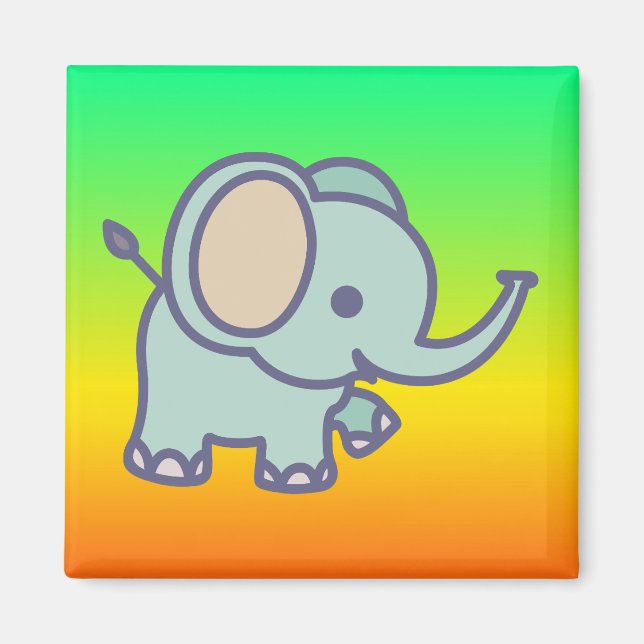 Imã Elefante Bebê Fofo Cartoon-47767 (Frente)