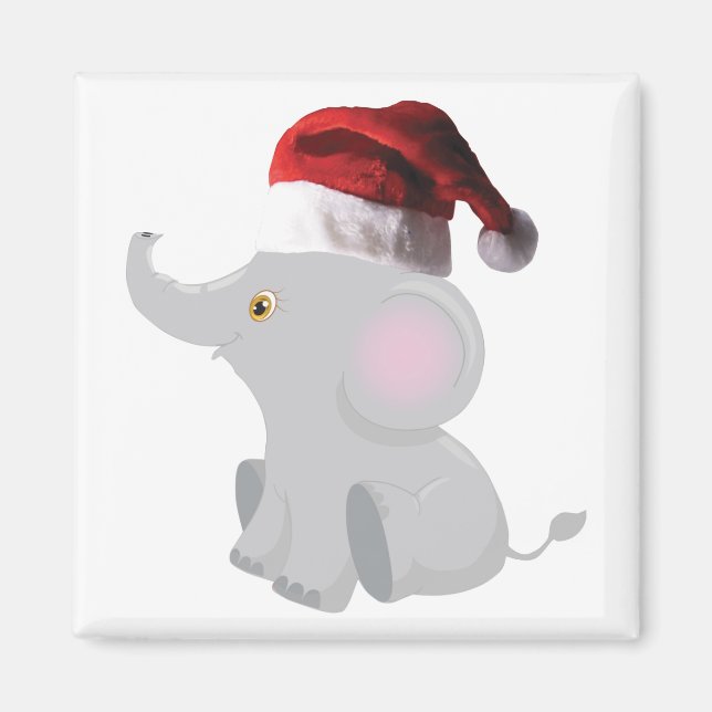 Imã Elefante bebê natalino (Frente)