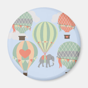 Imã Elefante bonito que monta a aumentação dos balõ