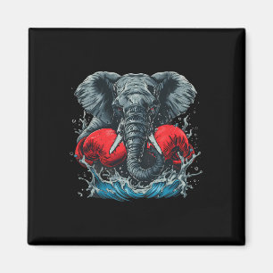 Imã Elefante Boxeando Com Luvas de Boxe Kickboxing Div