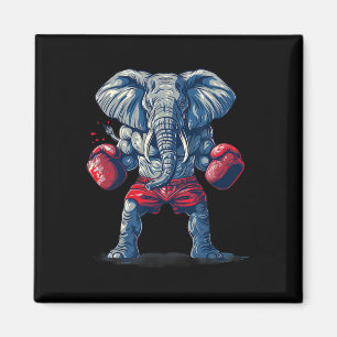 Imã Elefante Boxeando Com Luvas de Boxe Kickboxing Eng