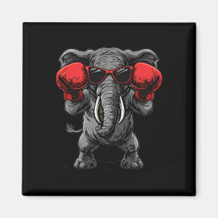 Imã Elefante Boxeando Com Luvas de Boxe Kickboxing Eng