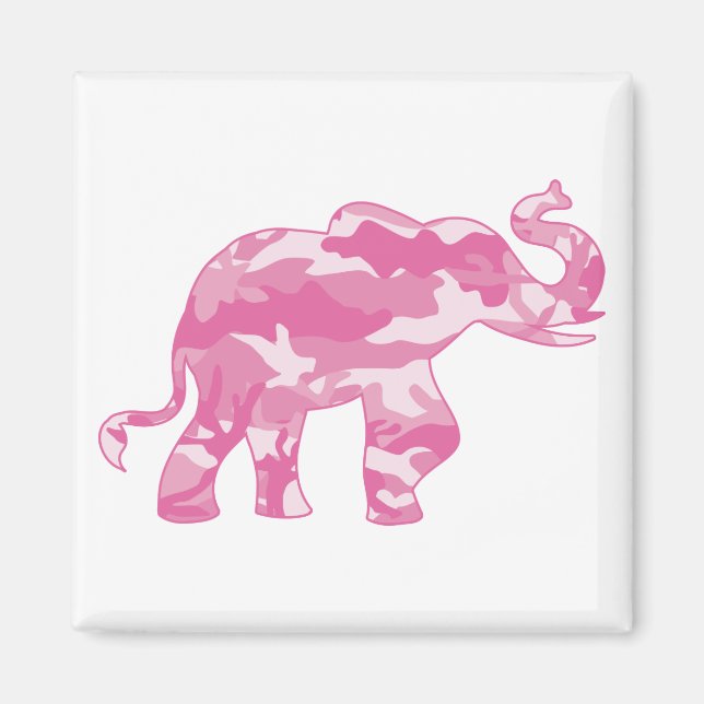 Imã Elefante-Camoflauge-Rosa (Frente)