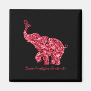 Imã Elefante com Flower Brain Aneurysm Awarts Ribb