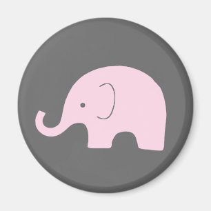 Imã Elefante cor-de-rosa