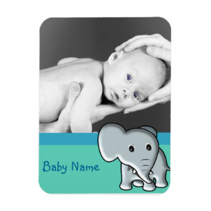 Ímã Elefante da foto do bebê