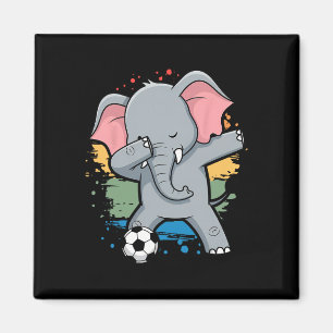 Imã Elefante Dabbing - Jersey Amantes de Futebol Fã de