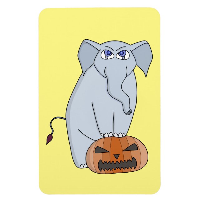 Ímã Elefante de abóbora (Vertical)