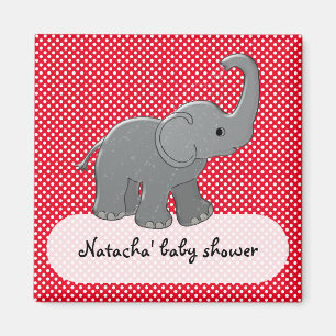 Imã elefante de bebê vermelho