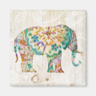 Imã Elefante de Boho Paisley mim
