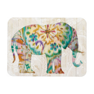 Ímã Elefante de Boho Paisley mim