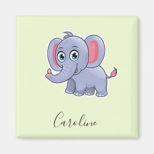 Imã Elefante de cinza branca verde