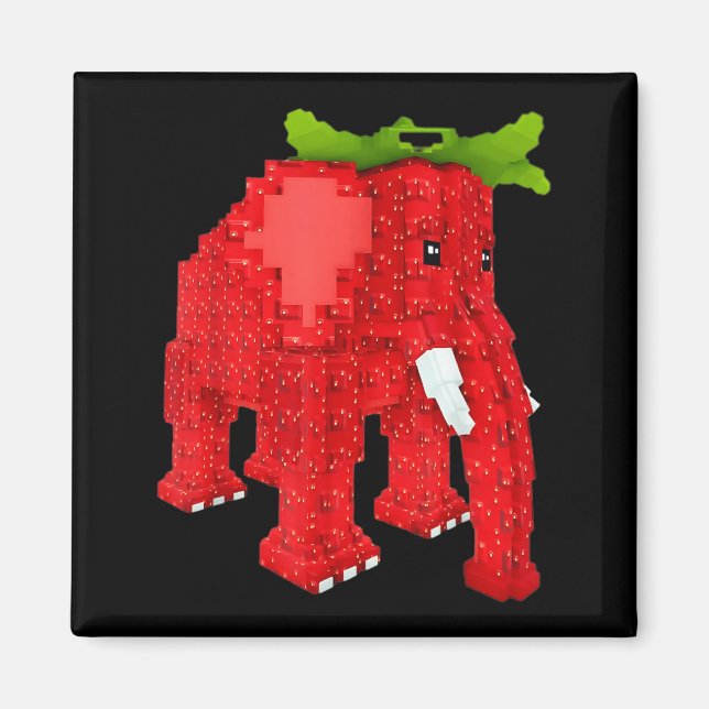 Imã Elefante de Morango  (Frente)