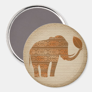 Imã Elefante - Design de Arte Tribal