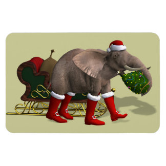 Ímã Elefante Doce do Papai Noel