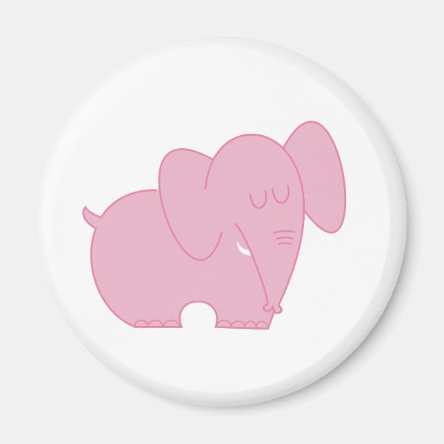 Imã Elefante Doce (Rosa) (Frente)