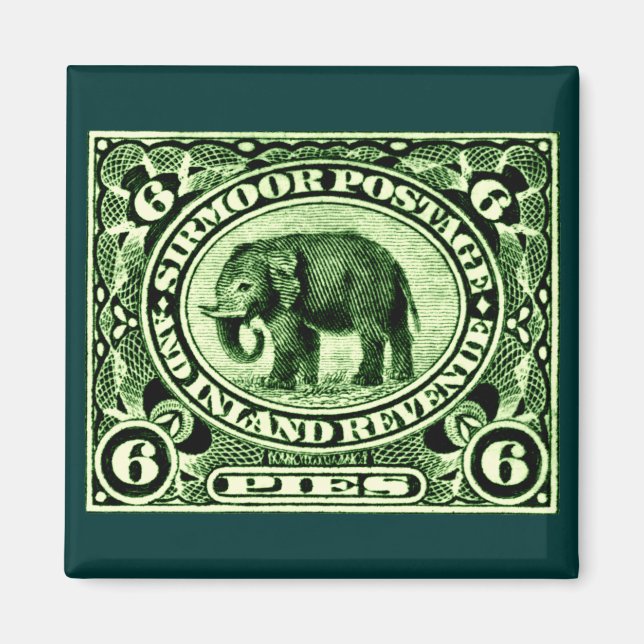 Imã Elefante dos Estados de Princesa Indianos 1895 (Frente)