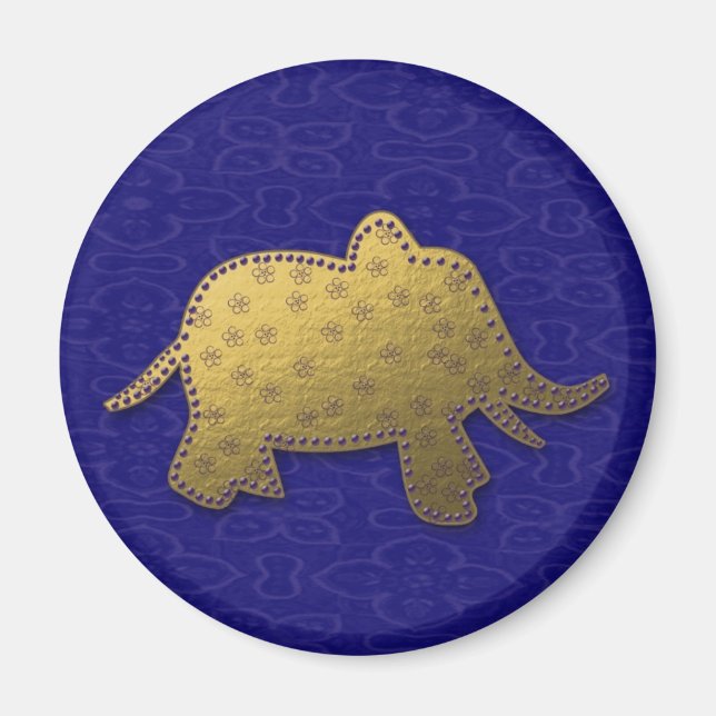 Imã elefante dourado (Frente)