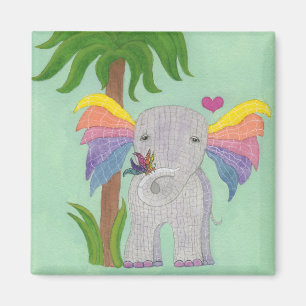 Imã Elefante e borboleta BFF