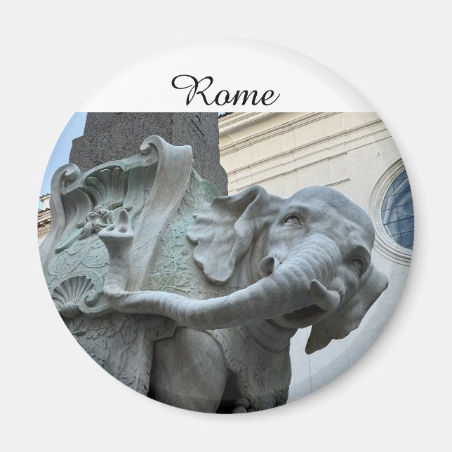 Imã Elefante e Obelisco de Bernini - Roma Itália (Frente)