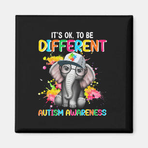 Imã Elefante Flor Conscientização do Autismo Está Ok S