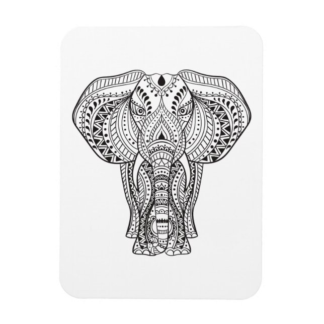 Ímã Elefante indiano étnico (Vertical)