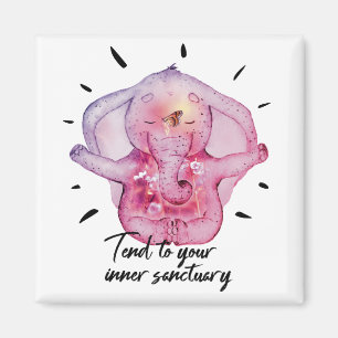 Imã Elefante Meditante. Tenda-se ao seu santuário int