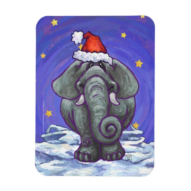 Ímã Elefante Natal (Vertical)