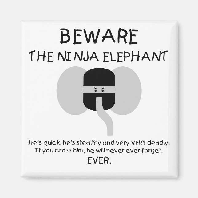 Imã Elefante Ninja (Frente)