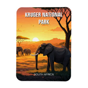 Ímã Elefante no Parque Nacional de Kruger na África do