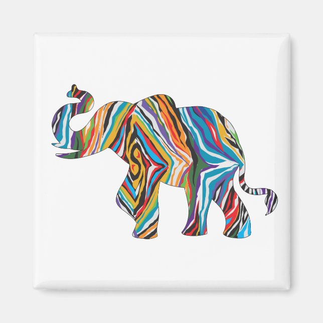 Imã elefante psicodélico (Frente)