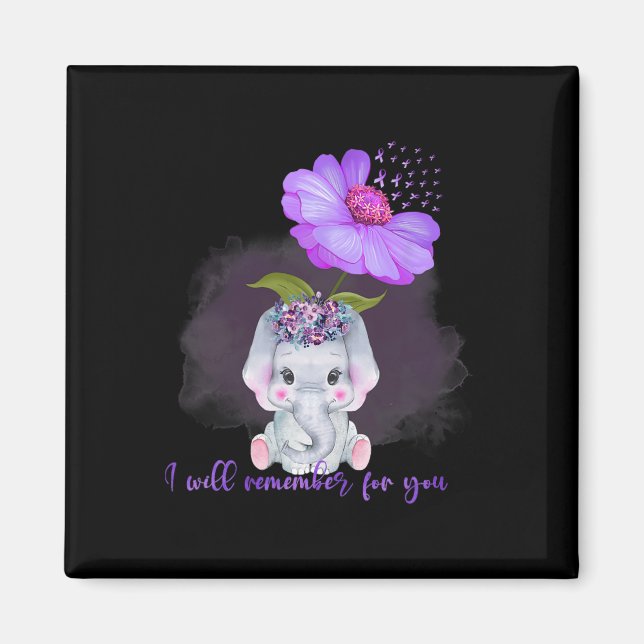 Imã Elefante que vou lembrar para você Girassol Heimer (Frente)