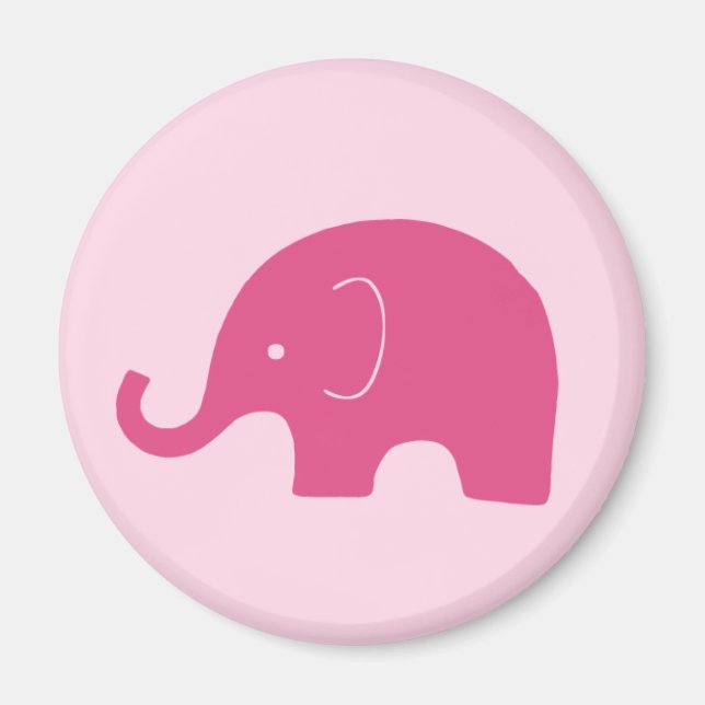 Imã Elefante Rosa (Frente)