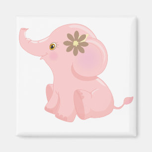 Imã Elefante Rosa Bebida