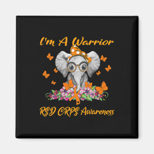 Imã Elefante Sou um guerreiro RSD Sensibilização CRPS