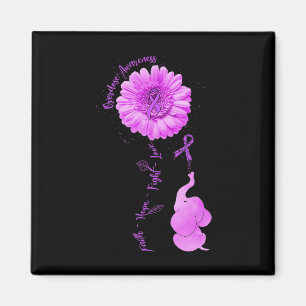Imã Elefante Sunflower Faith Esperança Luta Contra Sob