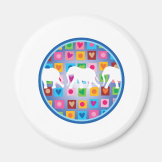 Imã Elefantes com Corações