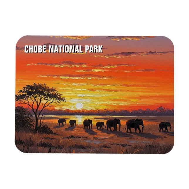 Ímã Elefantes no Parque Nacional de Chobe, Botsuana (Horizontal)