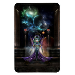 Ímã Elegância Do Retrato Fractal De Trilia