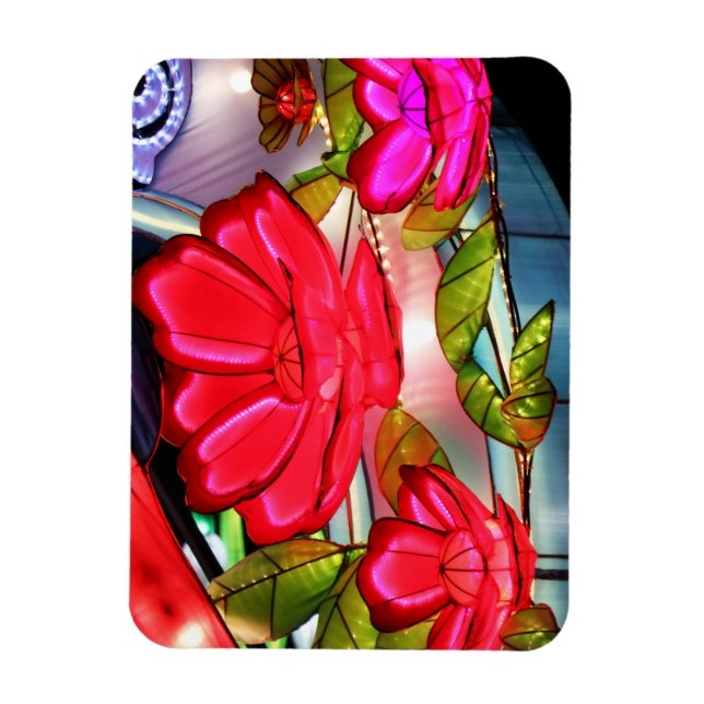 Ímã Elegância Elétrica em Rosa  (Vertical)