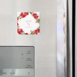 Imã Elegância em Casamento Vermelho Salve nossa Data
