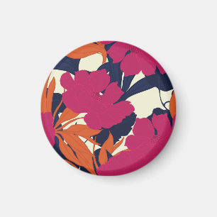Imã elegância floral: padrão abstrato
