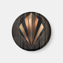 Imã Elegância Geométrica Metálica Art Déco
