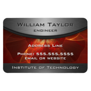 Ímã Elegância Metálica Vermelha