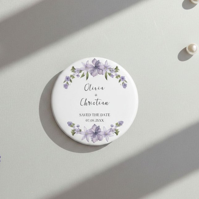 Imã Elegant and Personalized Save the Date Magnet (Criador carregado)
