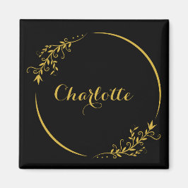 Imã Elegant Custom Name Stylish Frame