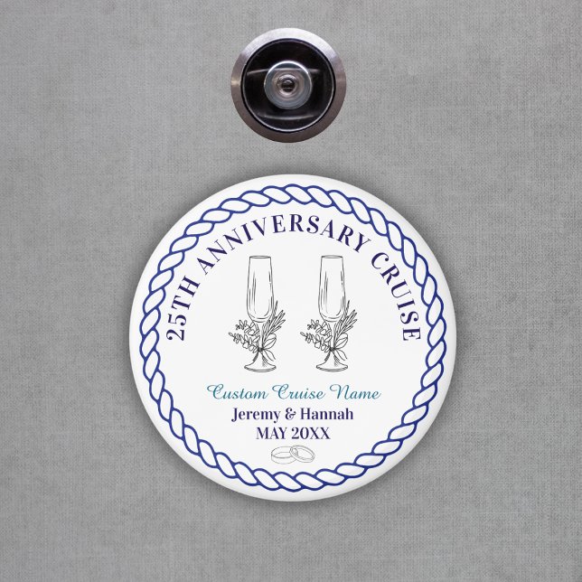 Imã Elegant Custom Year Anniversary Cruise Cabin Door (Elegant Custom Year Anniversary Cruise Cabin Door Magnet
)