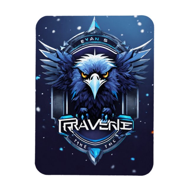 Ímã Elegant Eagle Logo Save the Date Card | Modern Min (Vertical)