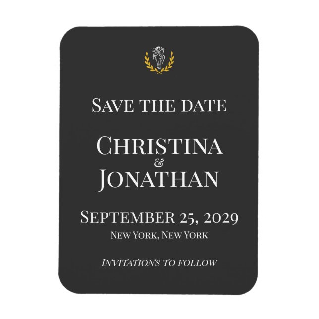 Ímã Elegant Equestrian Save the Date Magnet (Vertical)